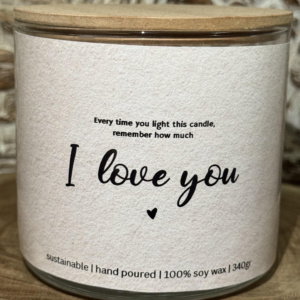 Αρωματικό κερί Αγίου Βαλεντίνου (I love you)